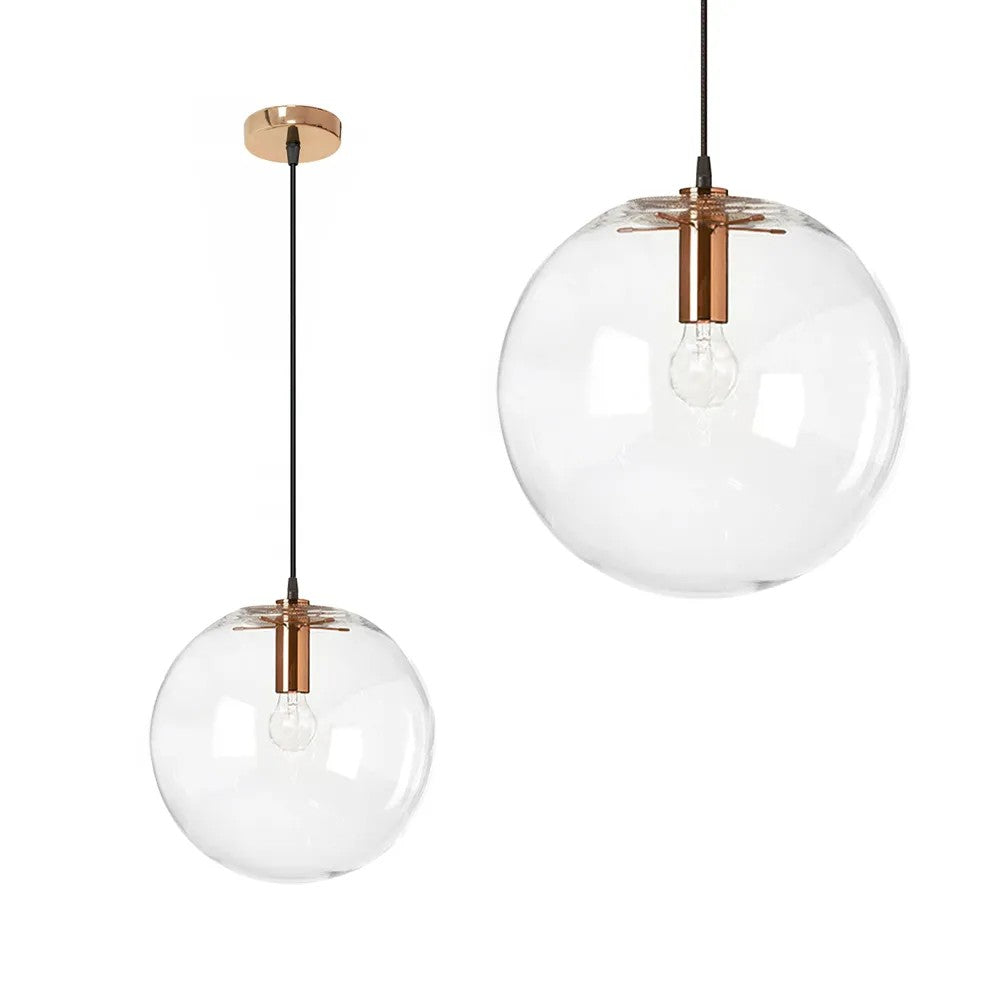 Lampa Sufitowa Wisząca Szklana Lassi 20 Cm App039-1cp Różowe Złoto 1