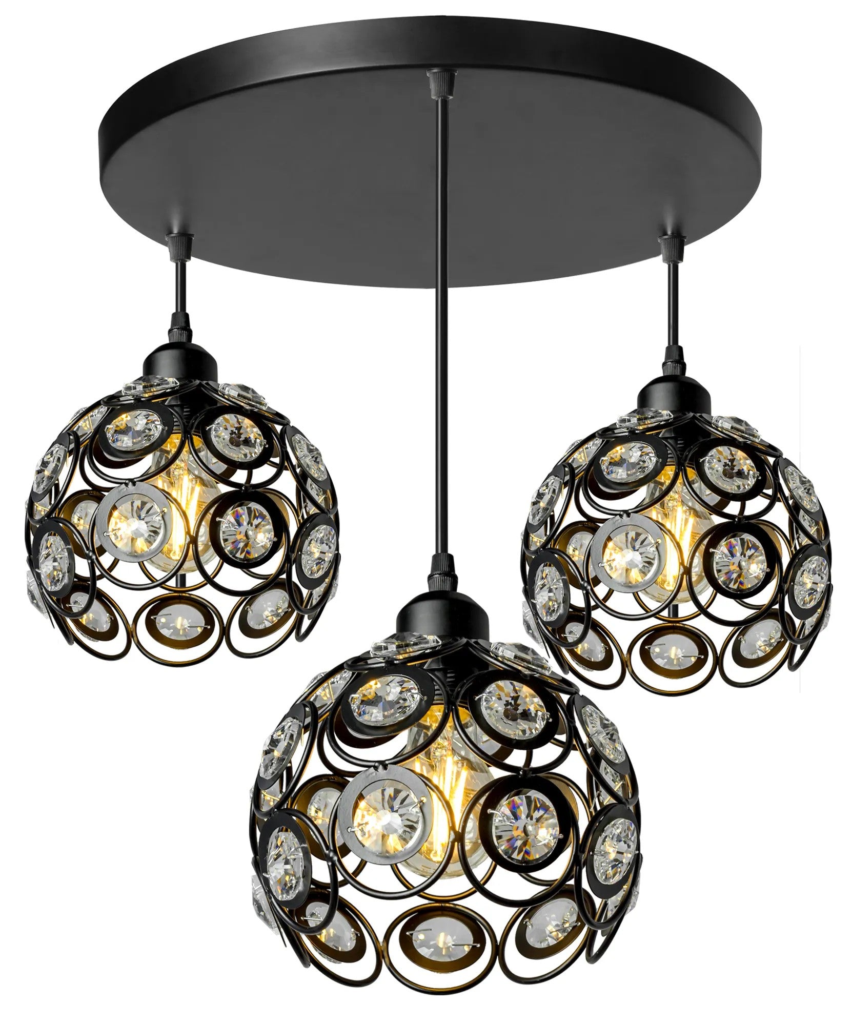 LAMPA WISZĄCA KULA KRYSZTAŁ APP209-3CPR 1
