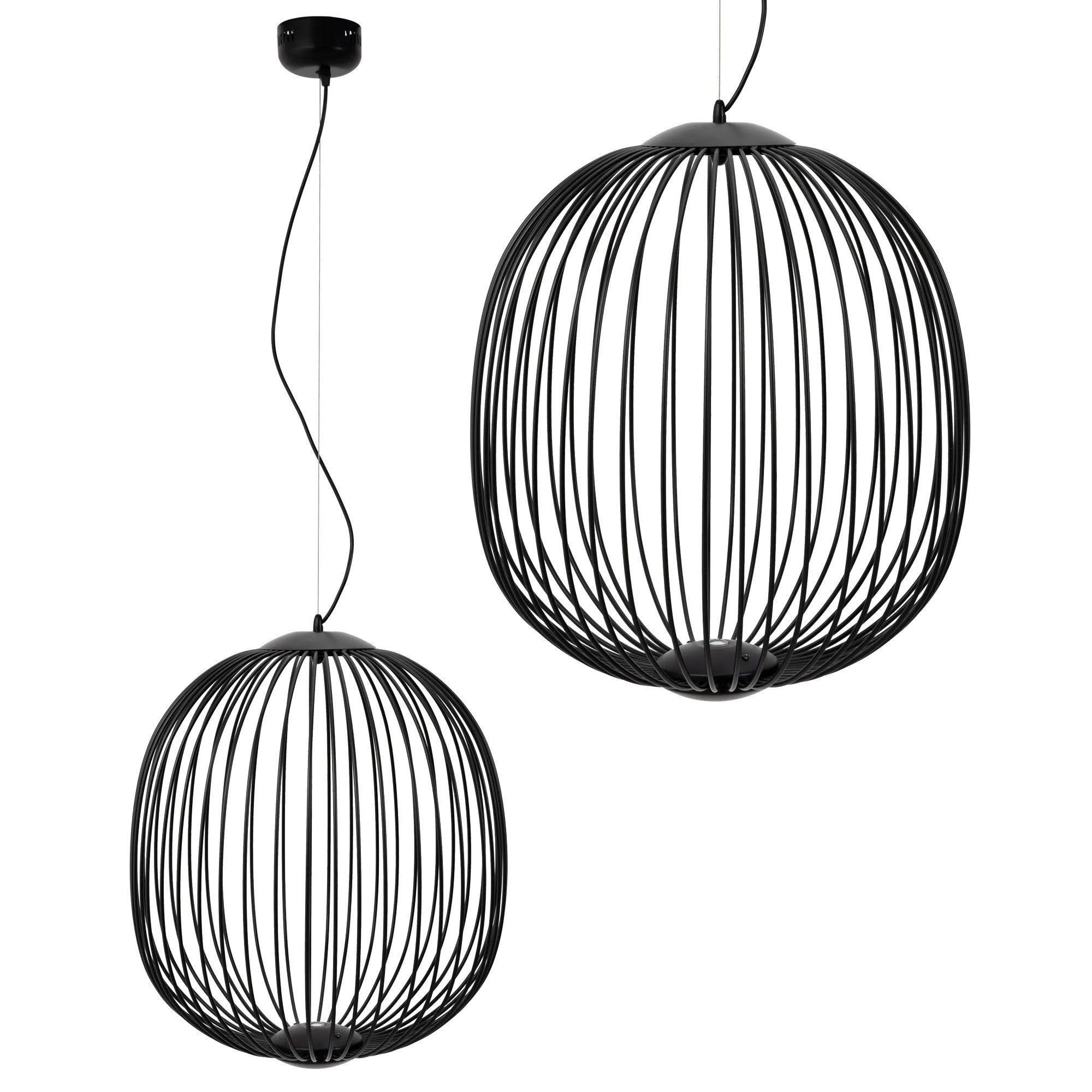 Lampa Sufitowa Wisząca APP967-1CP Czarna 1