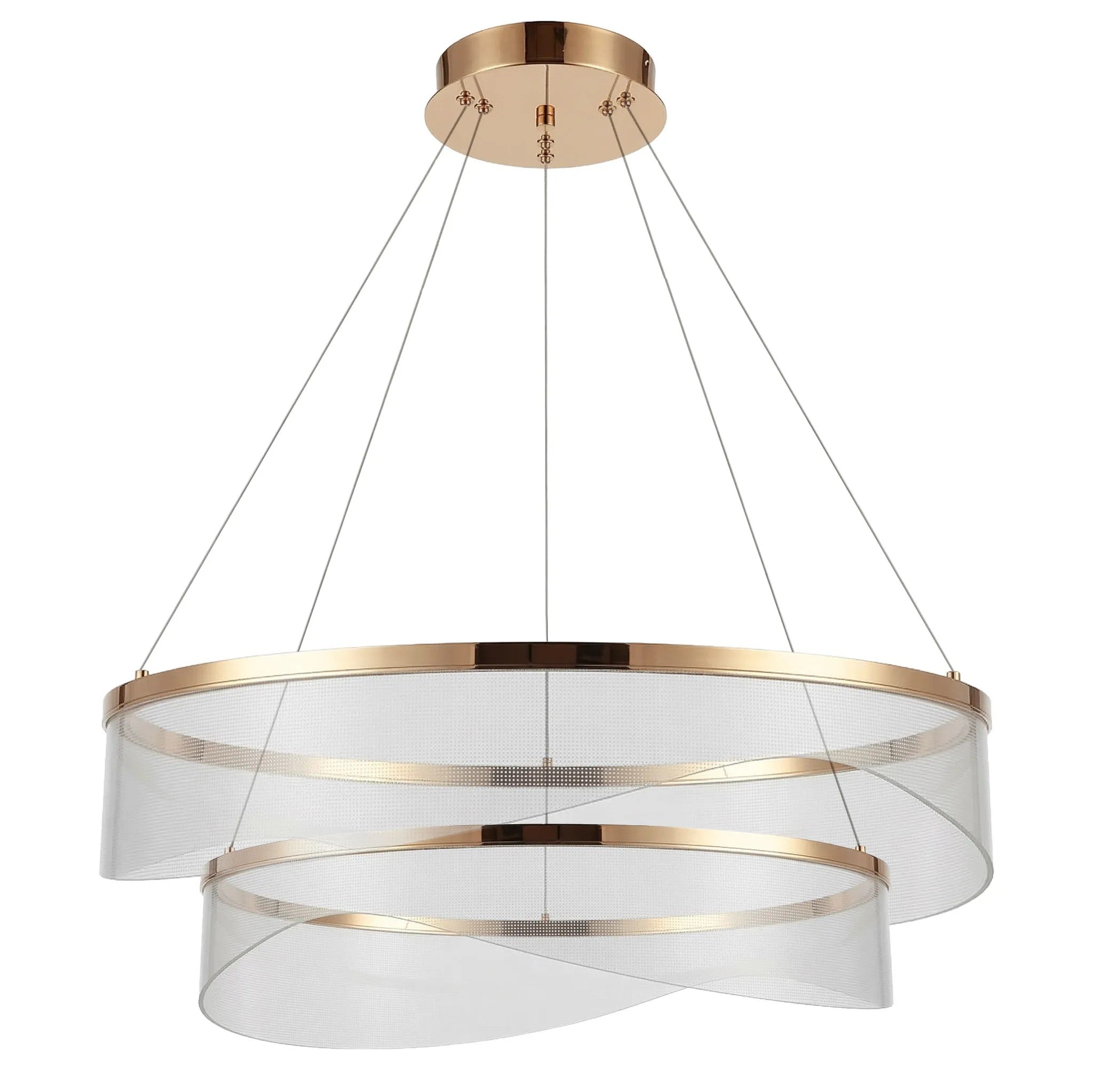 LAMPA SUFITOWA WISZĄCA G146-2CP ZŁOTA 1