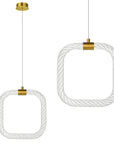 LAMPA SUFITOWA WISZĄCA LED LHJ056-CP1 ZŁOTA SZCZOTKOWANA 1