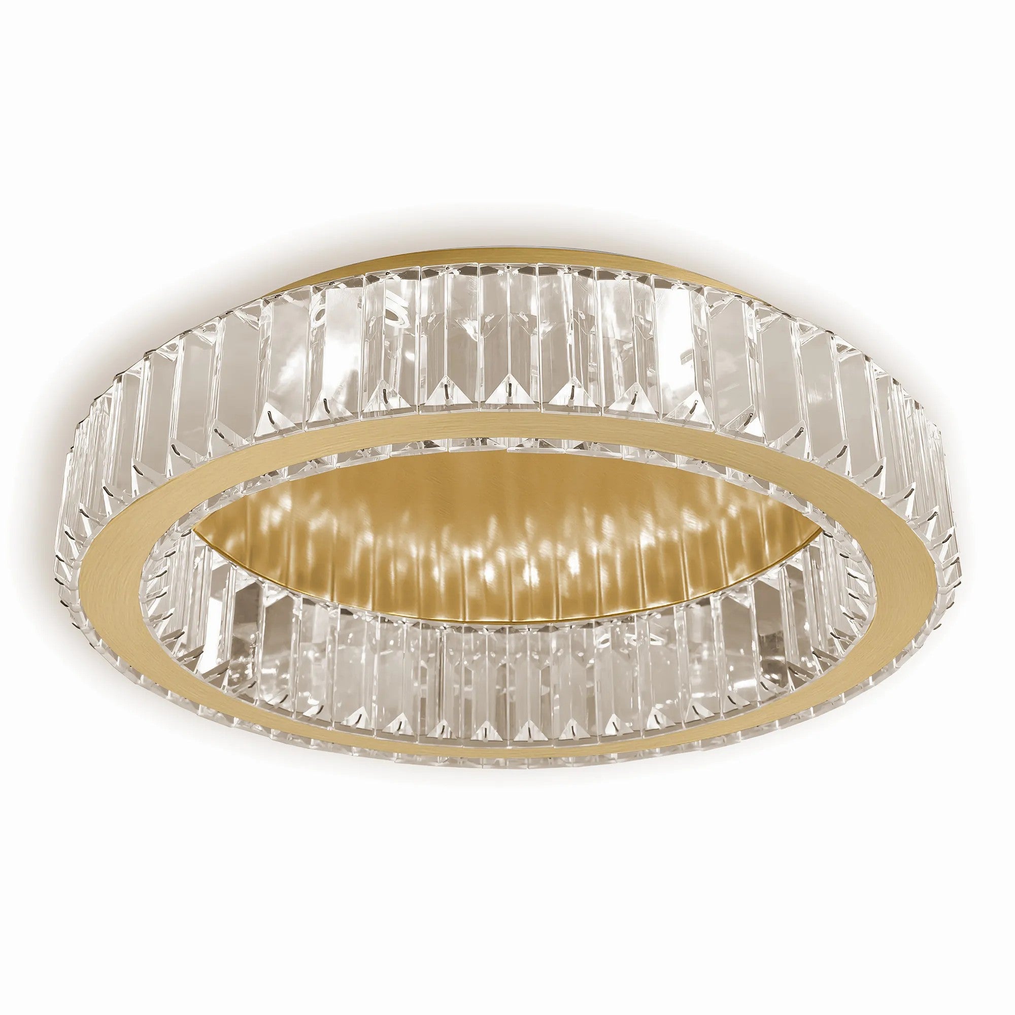 LAMPA KRYSZTAŁOWA PLAFON APP1722-C 50cm ZŁOTA SZCZOTKOWANA 1