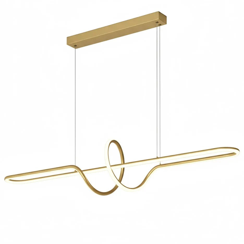 LAMPA SUFITOWA WISZĄCA LED LHJ038-CP ZŁOTA SZCZOTKOWANA 1
