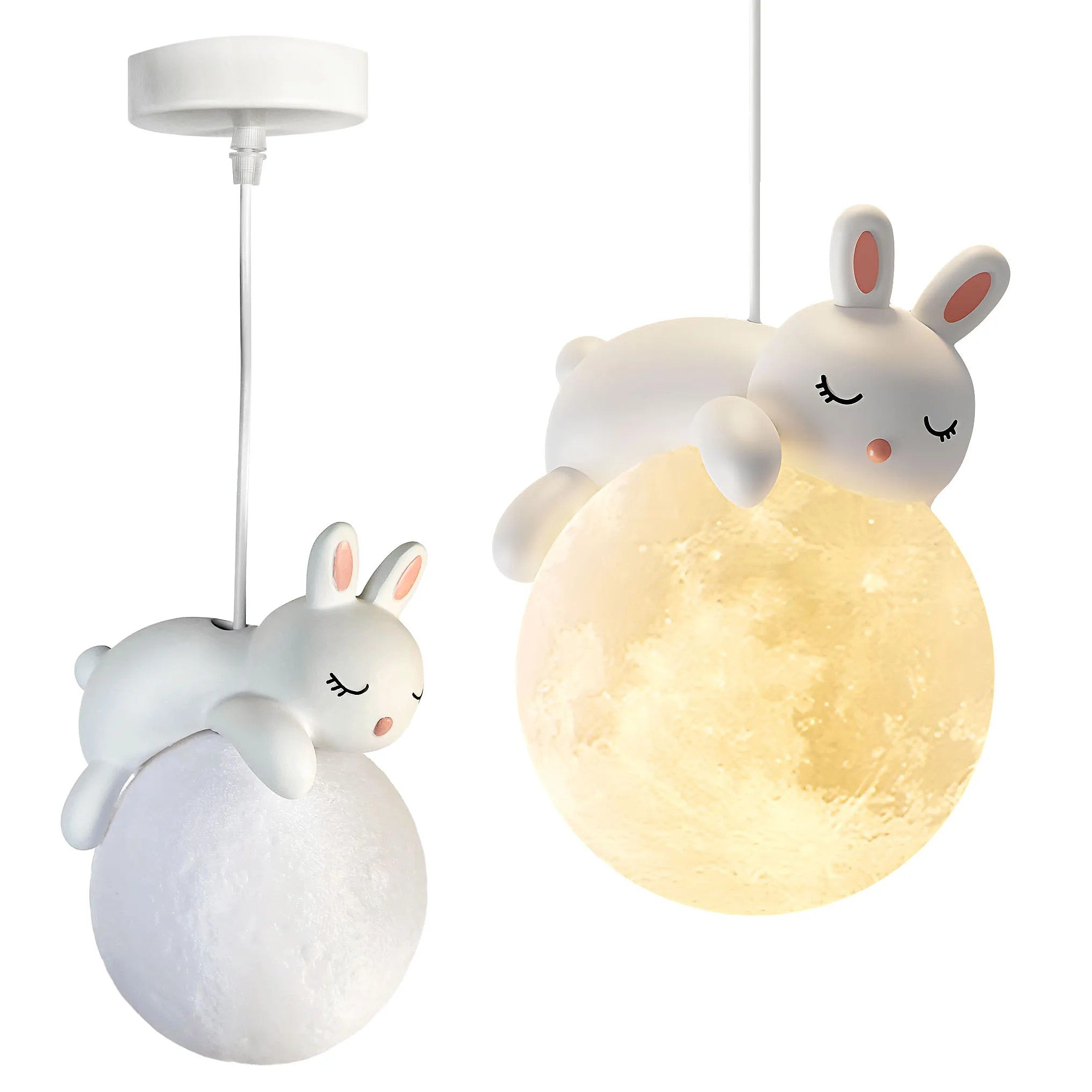 LAMPA SUFITOWA WISZĄCA ŚPIĄCY KRÓLICZEK G164-1CP 1