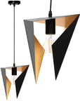 LAMPA SUFITOWA TRÓJKĄTNA GEOMETRYCZNA APP253-1CP CZARNA 1