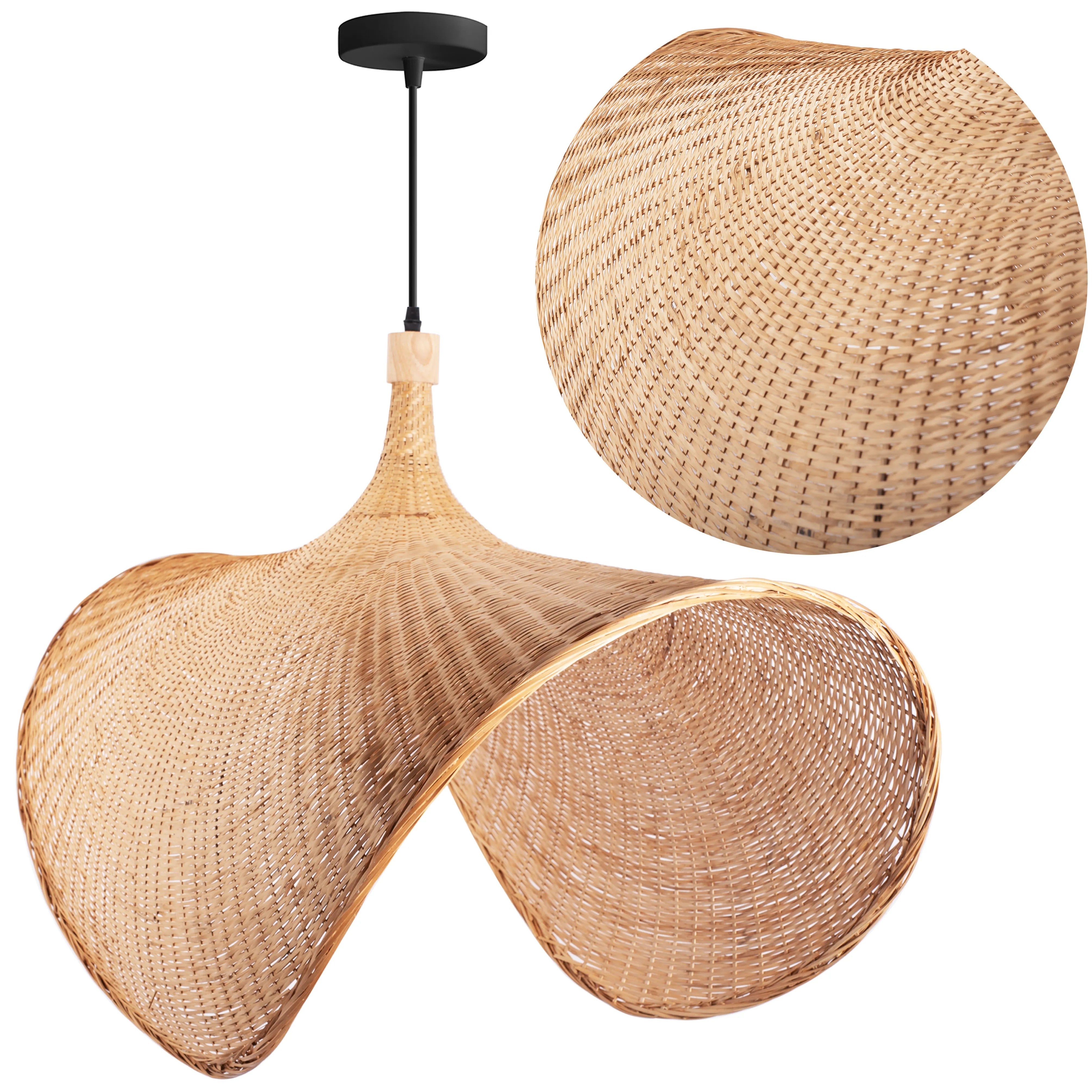 LAMPA WISZĄCA BAMBUSOWA APP1641-1CP 50cm 1