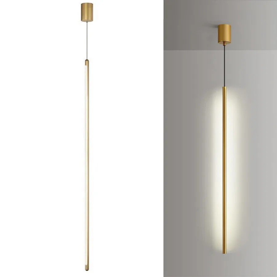 LAMPA SUFITOWA WISZĄCA LED APP1414-C GOLD 100cm 1