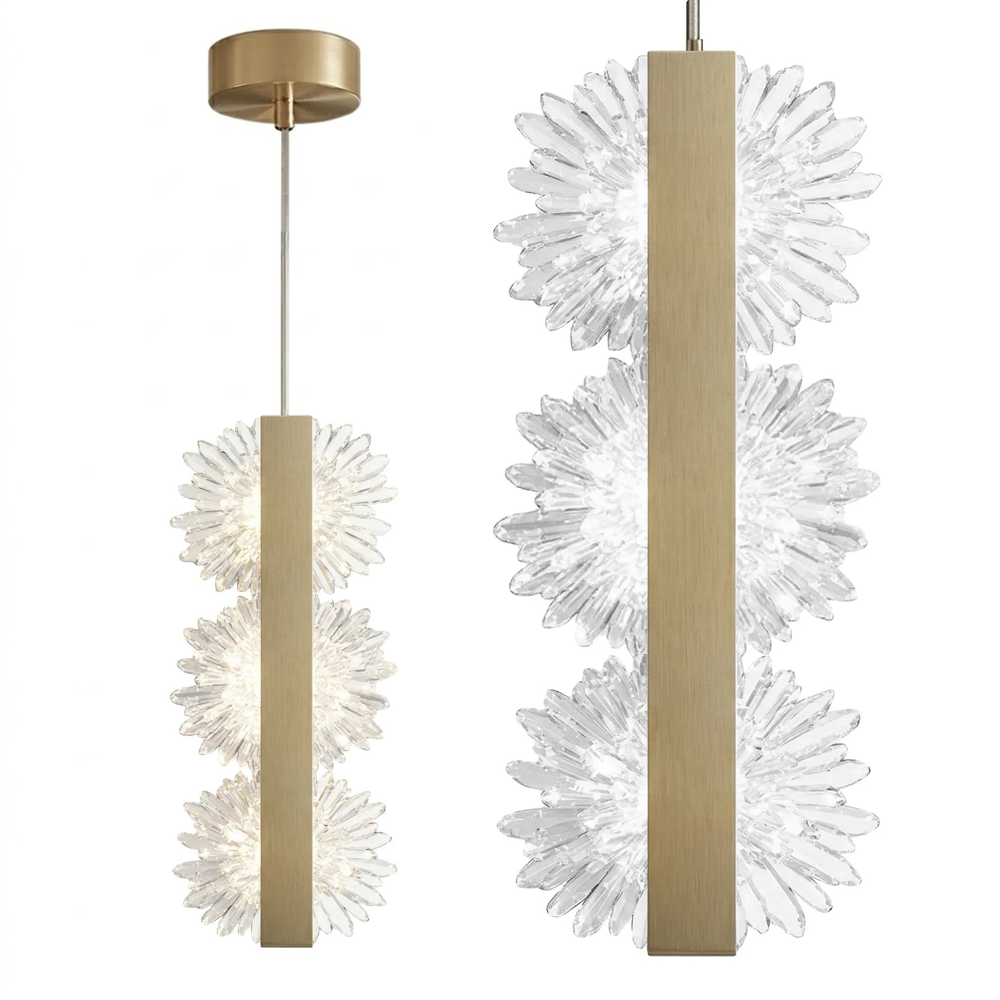 Lampa Wisząca LED G150-3CP Gold Złota Szczotkowana 1