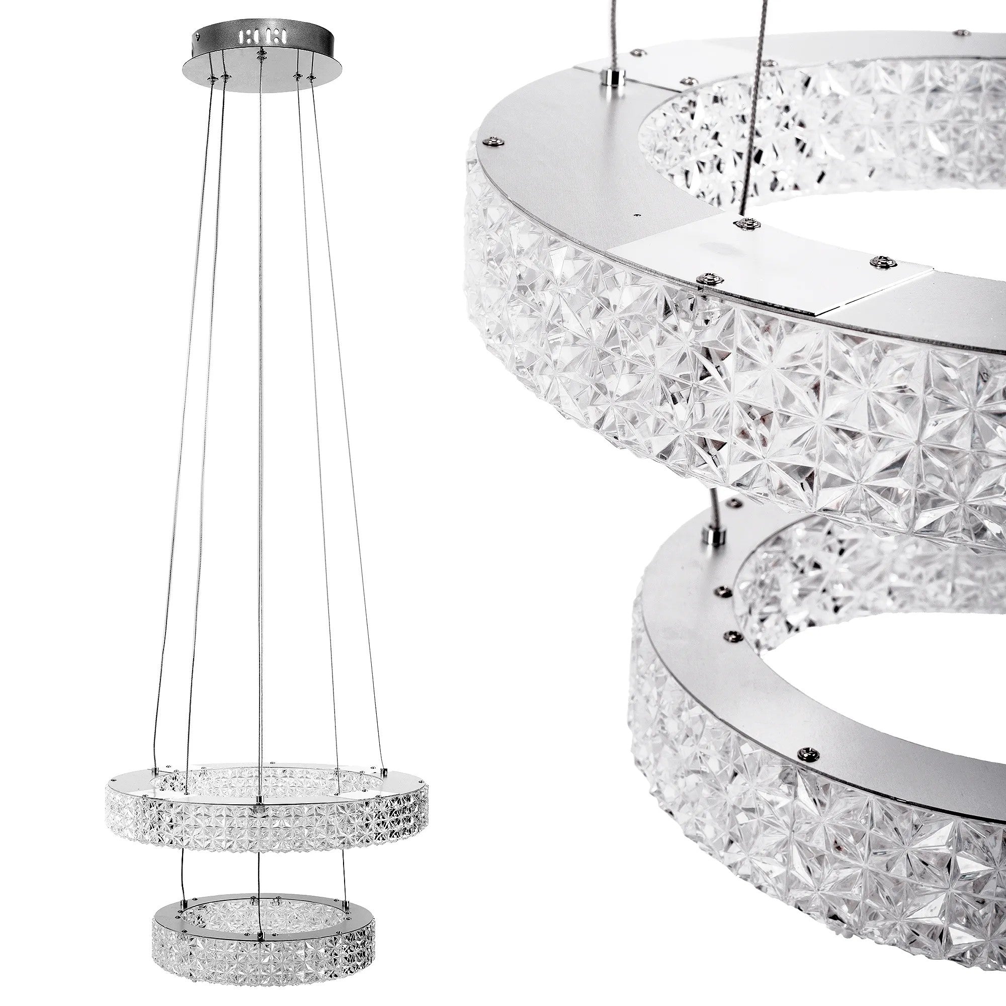 LAMPA WISZĄCA LED KRYSZTAŁOWA MS006-CP Chrom 1
