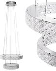 LAMPA WISZĄCA LED KRYSZTAŁOWA MS006-CP Chrom 1