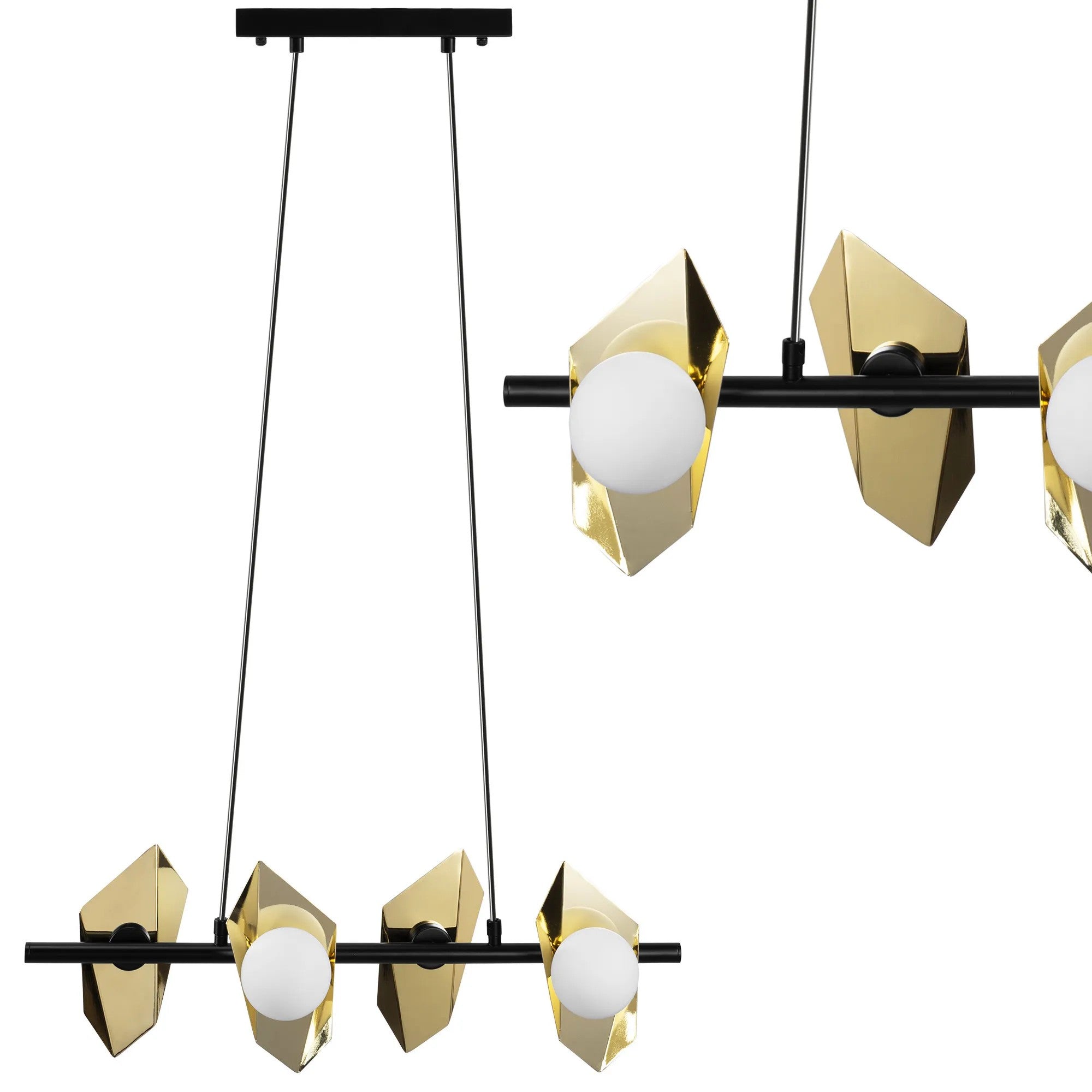 LAMPA SUFITOWA WISZĄCA APP1412-CP CZARNO/ZŁOTA 1