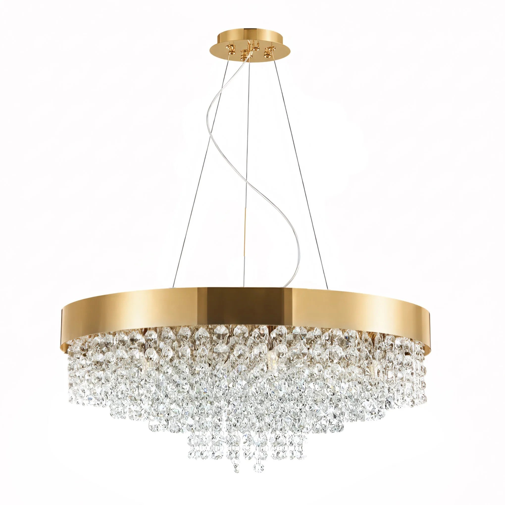 Lampa Sufitowa Wisząca APP1787-16CP 60 Cm Złota 1
