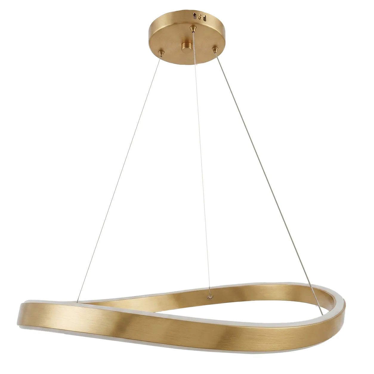 LAMPA SUFITOWA WISZĄCA SWE069-CP 80cm ZŁOTA SZCZOTKOWANA 1