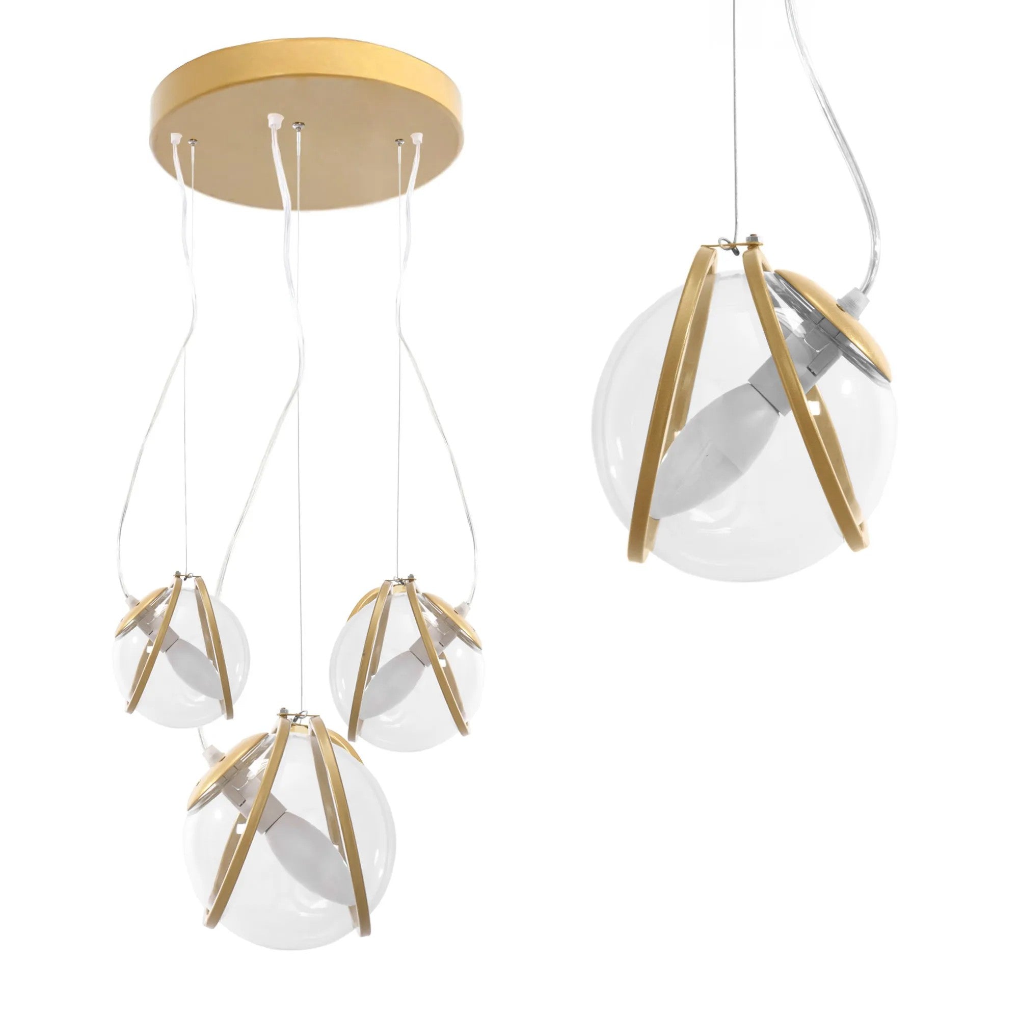Lampa Wisząca APP1091-3CP Złota 1