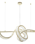 LAMPA SUFITOWA WISZĄCA KRYSZTAŁOWA LED SWE082-CP ZŁOTA 1
