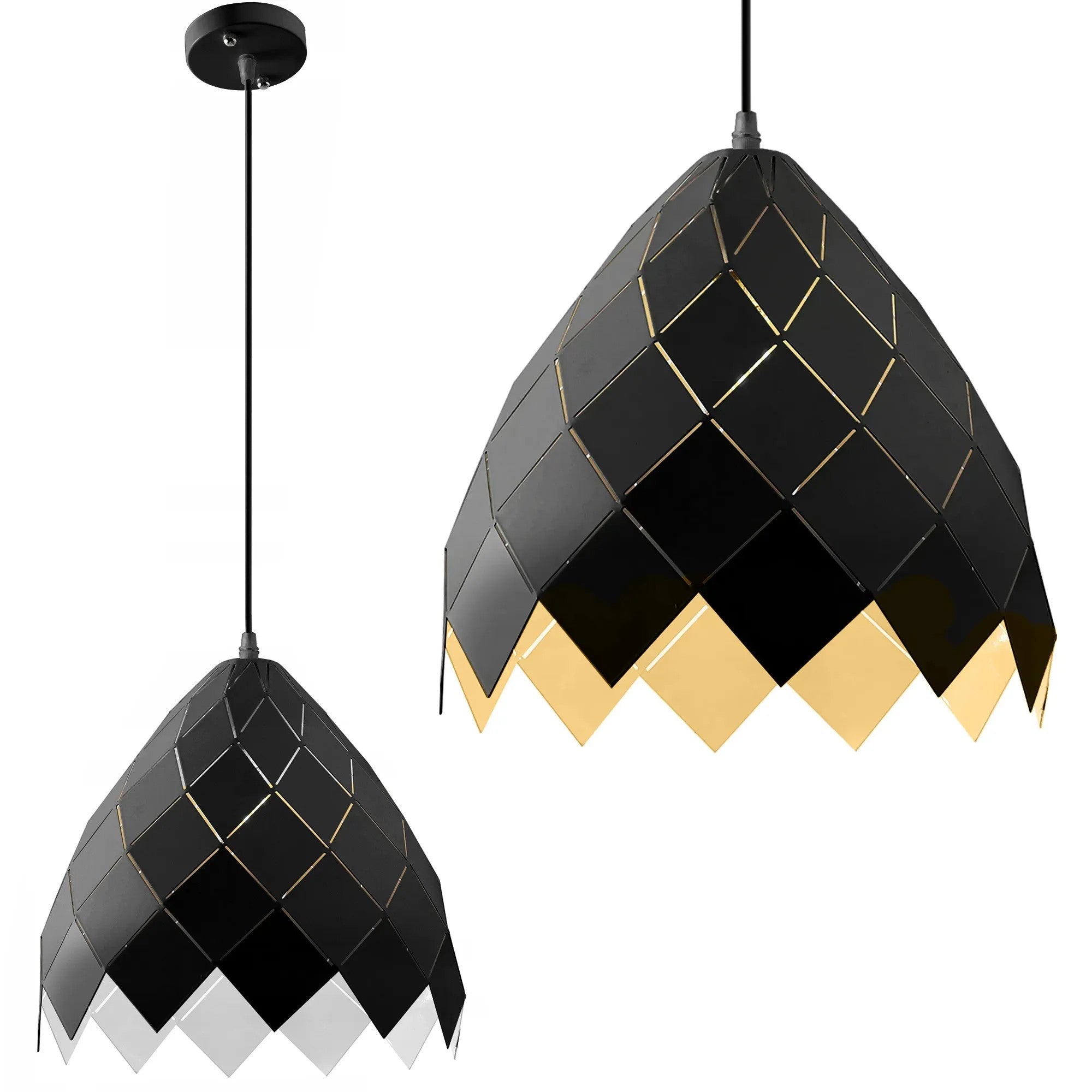 Lampa Sufitowa Wisząca Metalowa APP338-1CP Czarna 1