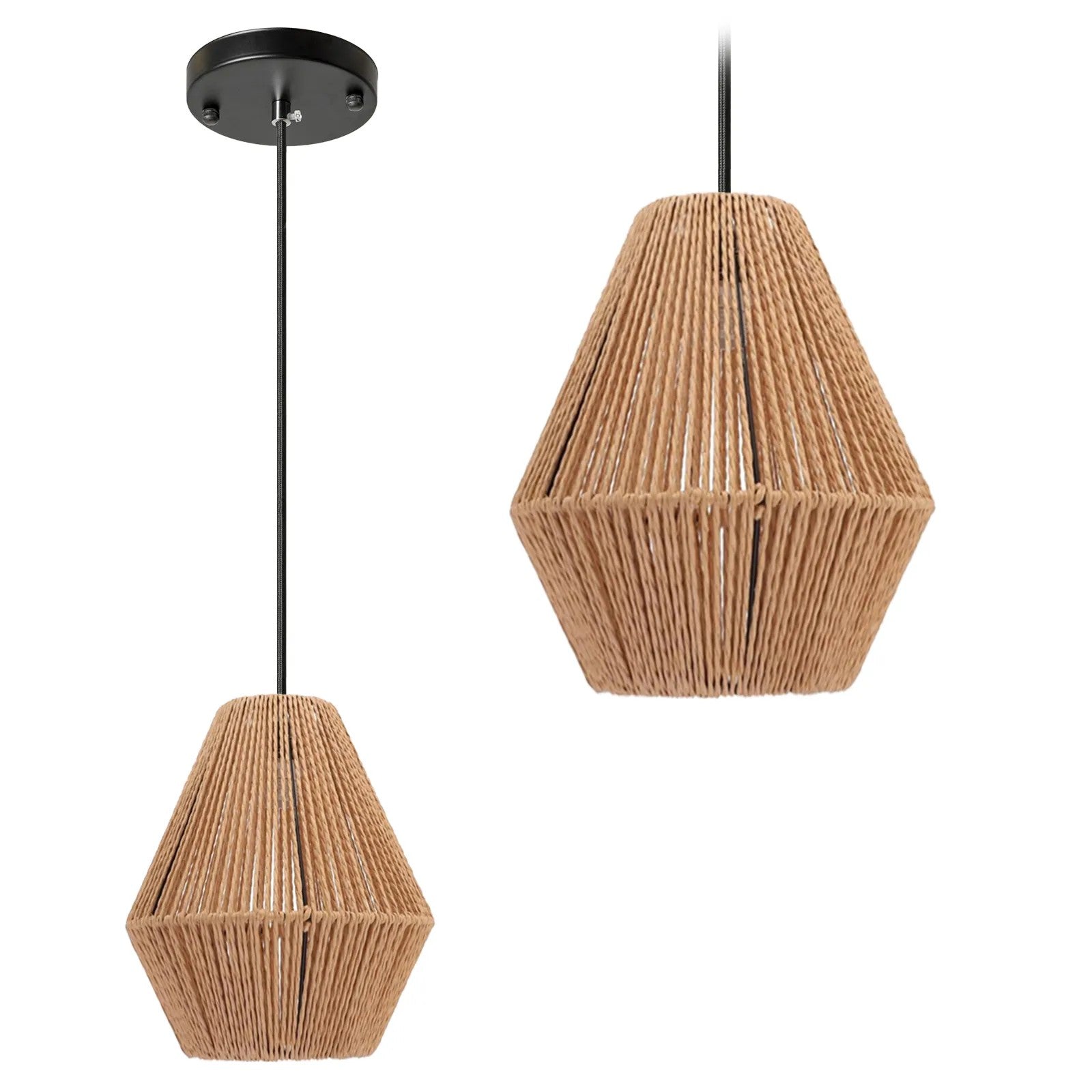 Lampa Wisząca Boho APP1150-1W WOOD 1