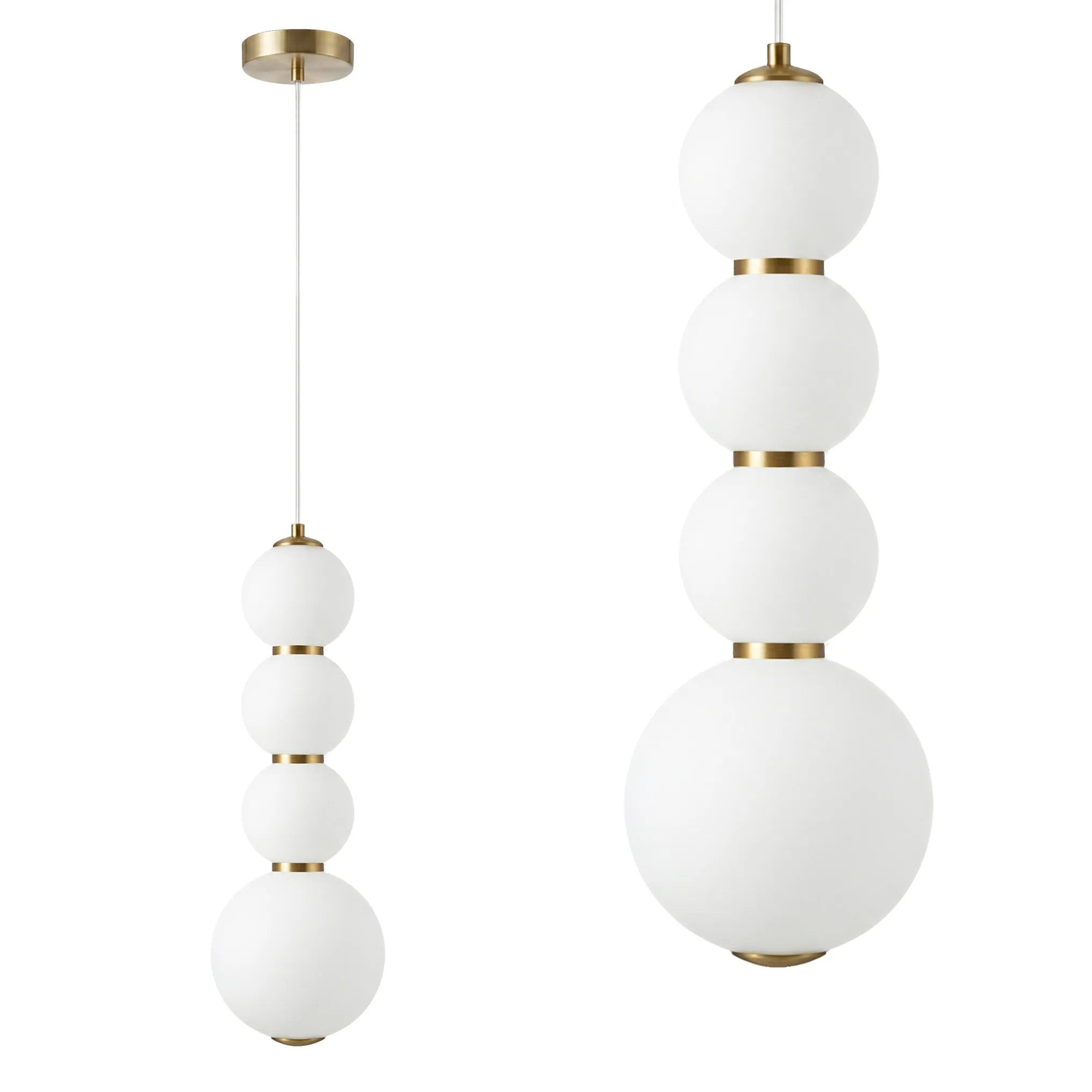 Lampa Sufitowa Wisząca LED LHJ114-4CP Złota Szczotkowana 1