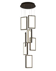 LAMPA SUFITOWA WISZĄCA LED LHJ089-7CP CZARNA 1