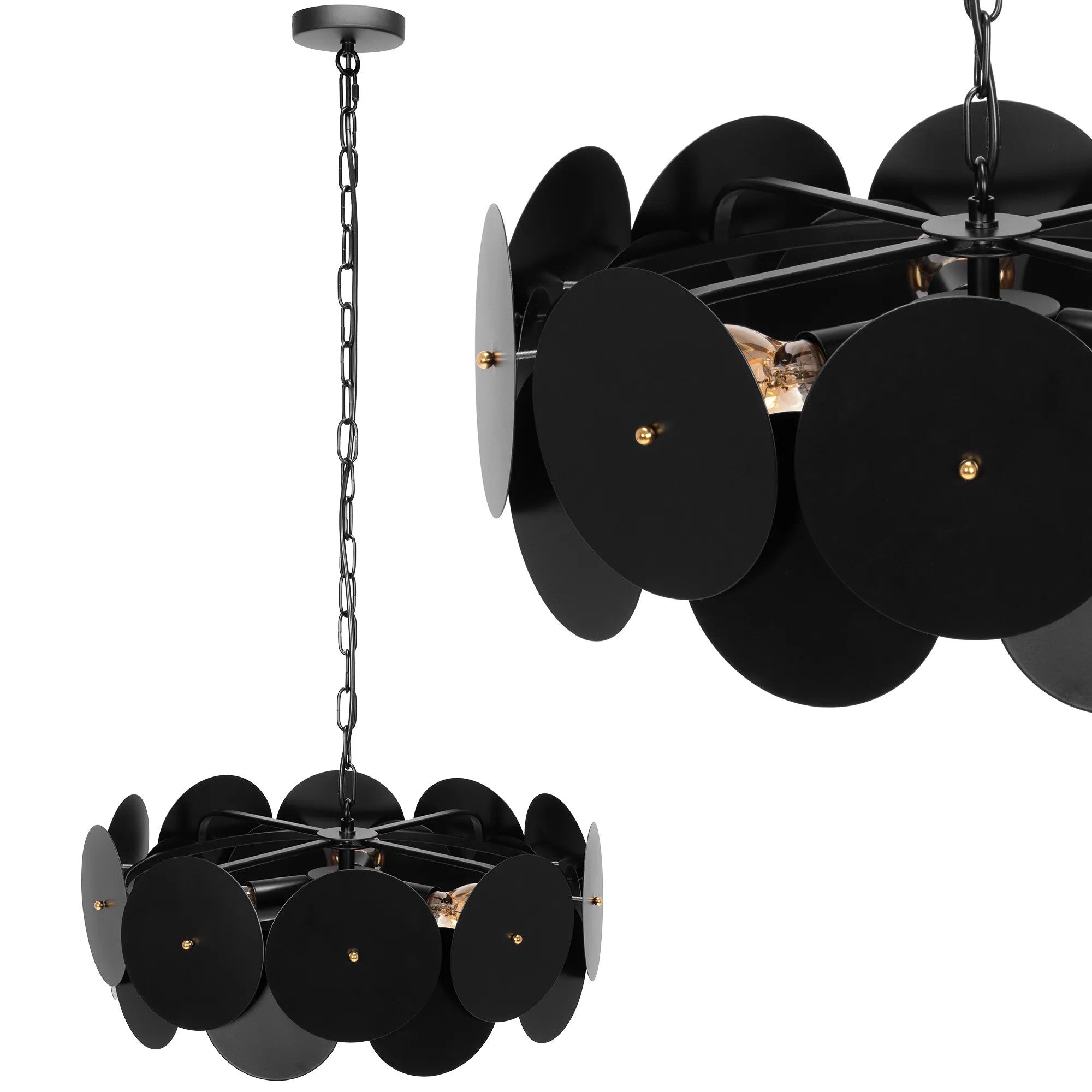 LAMPA SUFITOWA WISZĄCA APP1307-CP BLACK 1