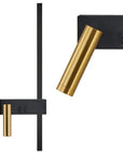 LAMPA ŚCIENNA KINKIET APP1439-2-W LEWY BLACK GOLD 1