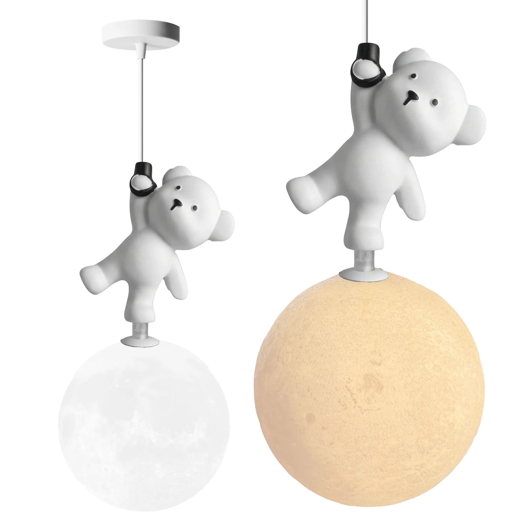 LAMPA SUFITOWA WISZĄCA MIŚ STOJĄCY NA KSIĘŻYCU G166-1CP 1