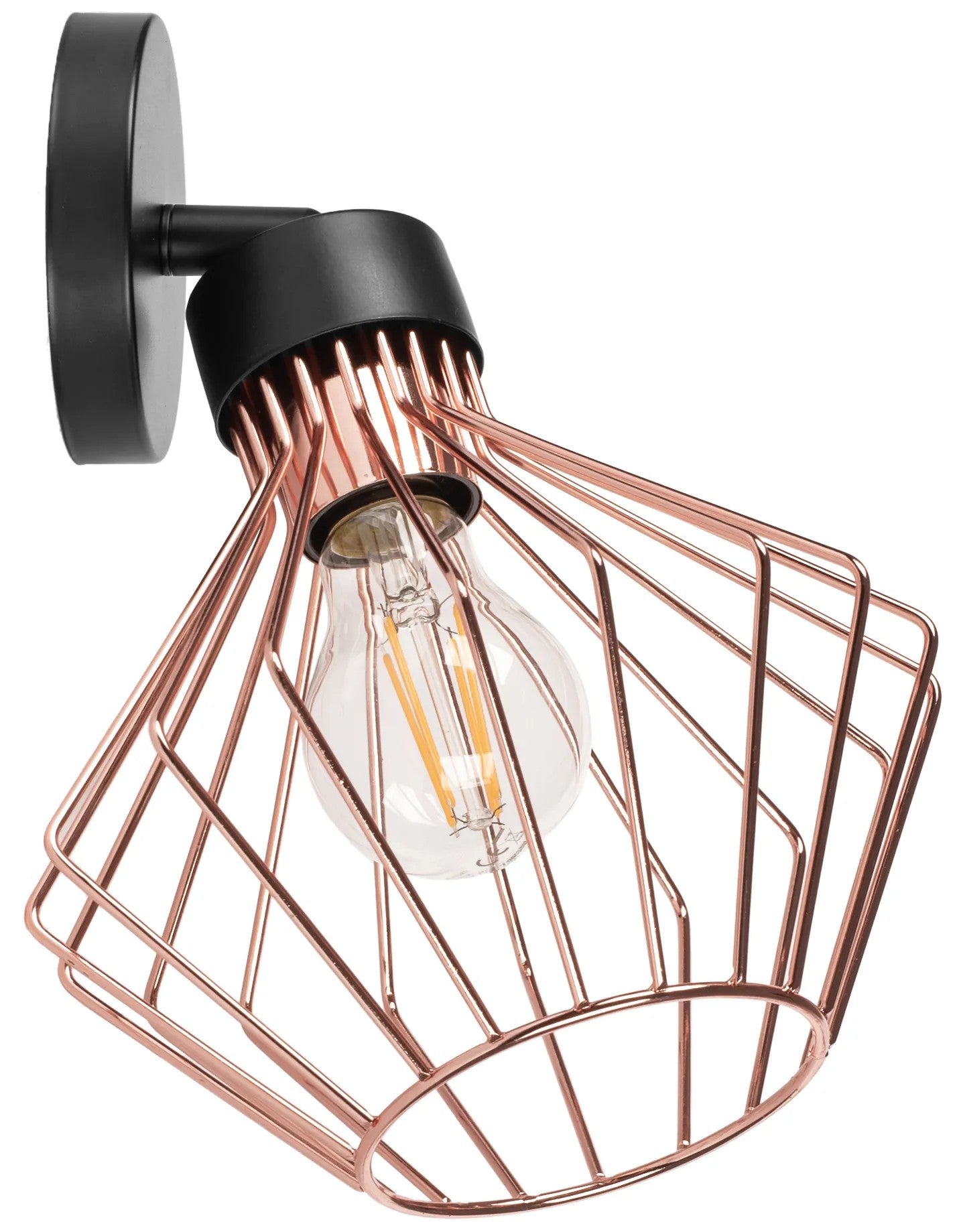 Lampa Kinkiet Ścienny Metalowy Loft APP534-1W Różowe Złoto 1