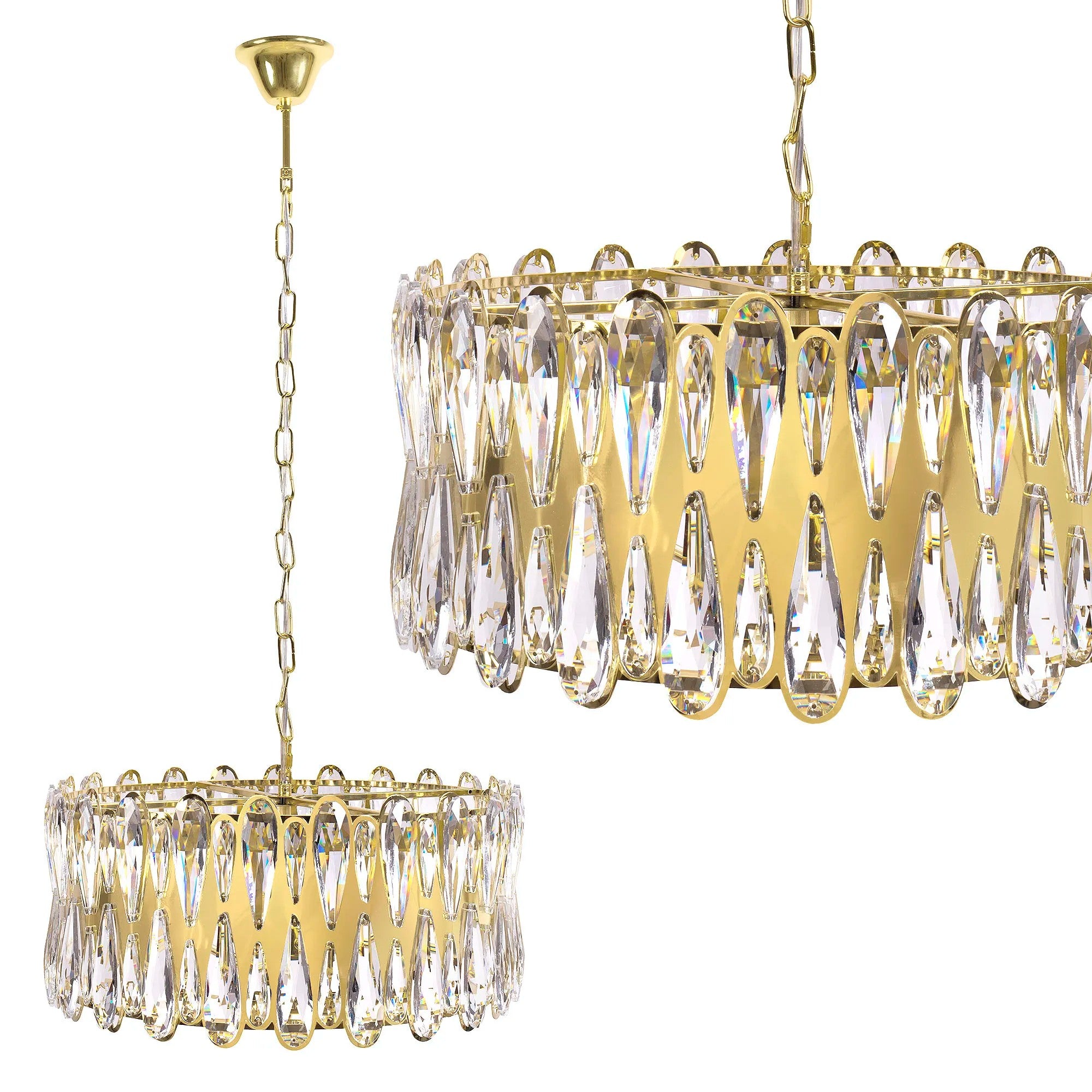 LAMPA SUFITOWA WISZĄCA APP1718-CP ZŁOTA 1