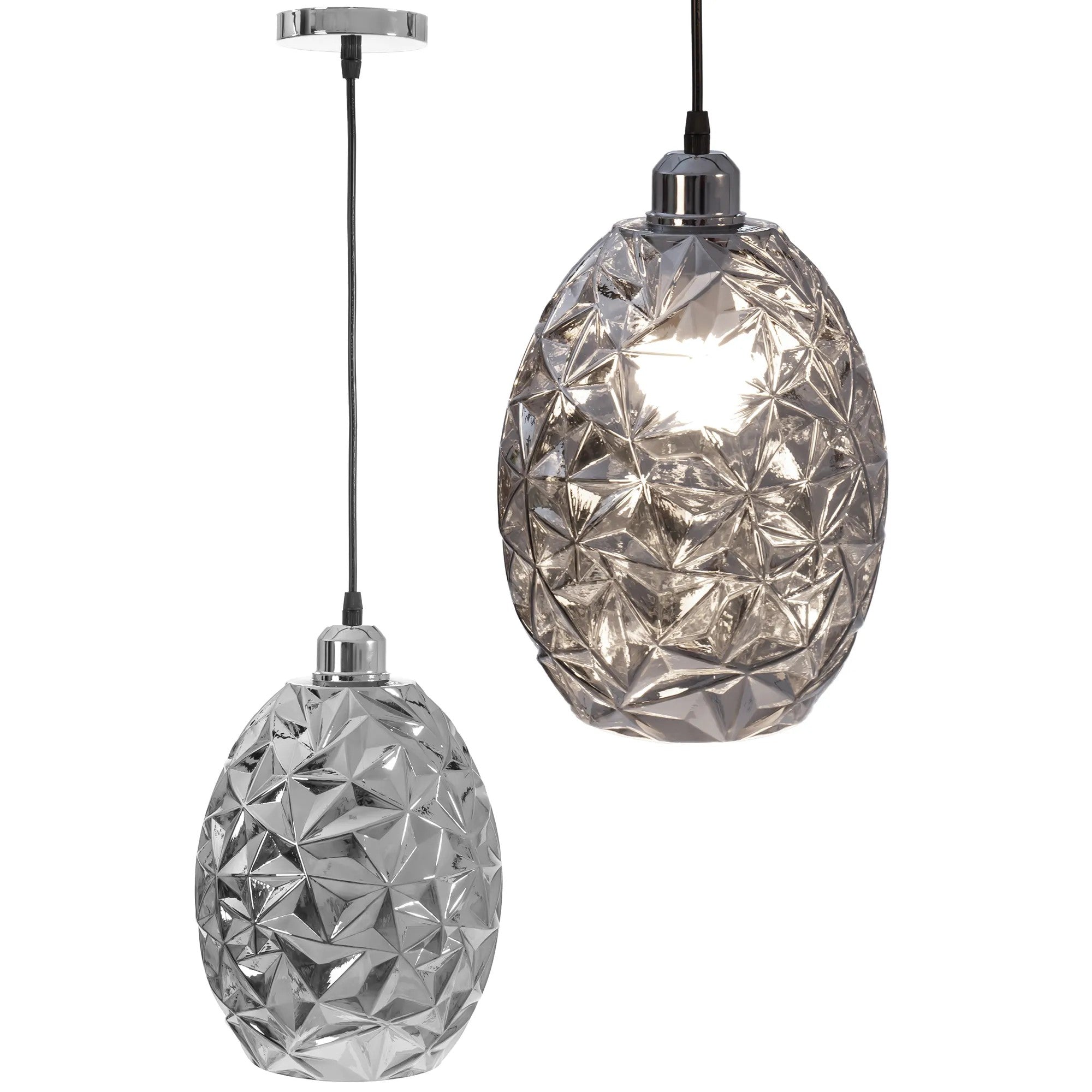 Lampa Wisząca Szklana APP564-1CP CHROM 1