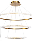 KRYSZTAŁOWA LAMPA SUFITOWA LED APP1609-3C ZŁOTA 1