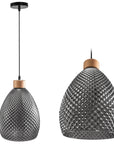 Lampa Sufitowa Szklana Retro APP897-1CP Czarna 1