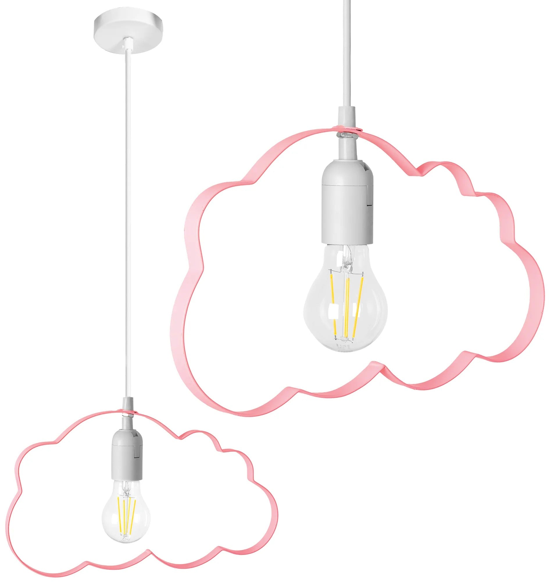 LAMPA WISZĄCA CHMURKA JASNORÓŻOWA 1