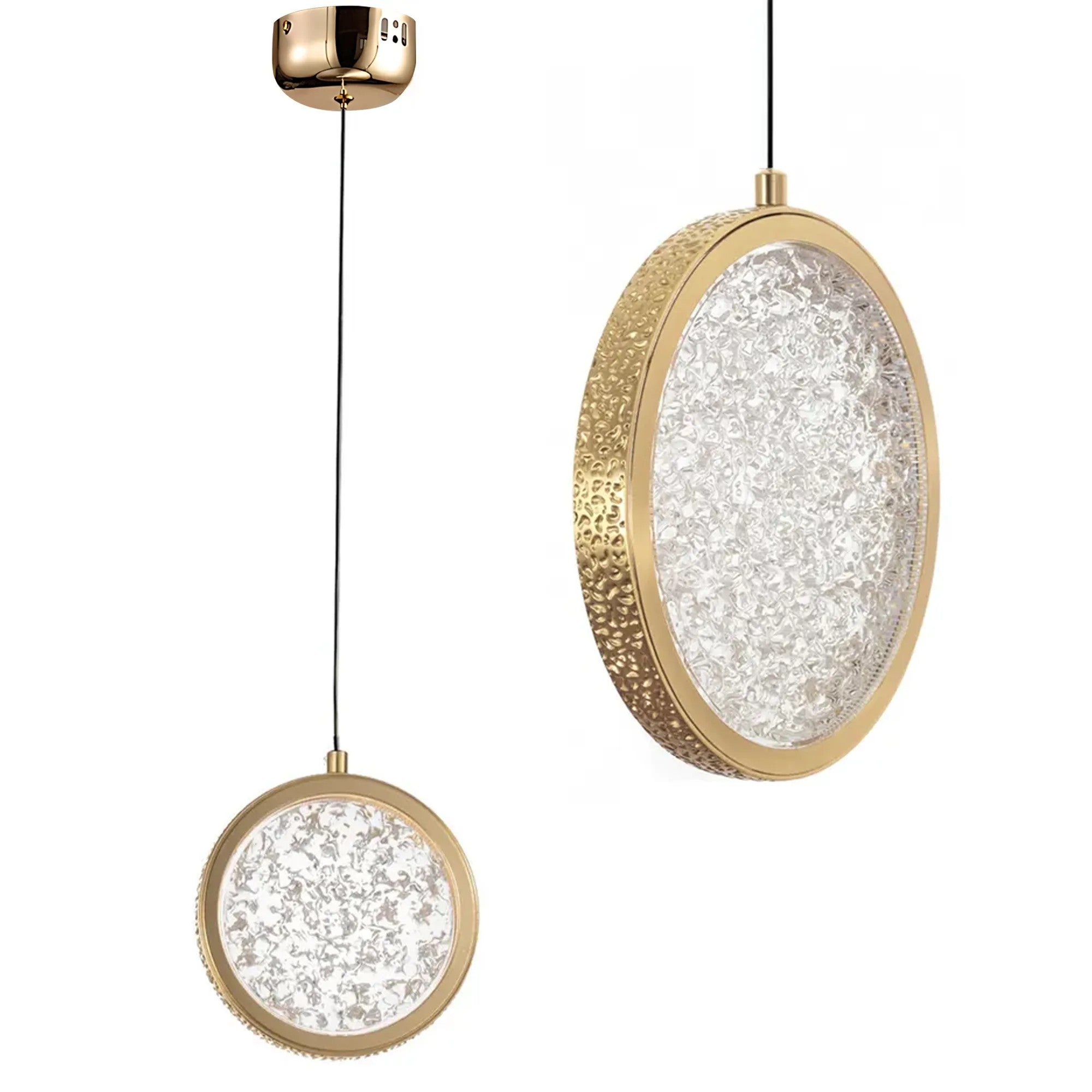 LAMPA WISZĄCA KRYSZTAŁOWA LED LHJ100-1CP Złota 1
