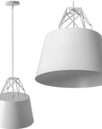 Lampa Sufitowa Wisząca Metalowa APP423-1CP Biała 1