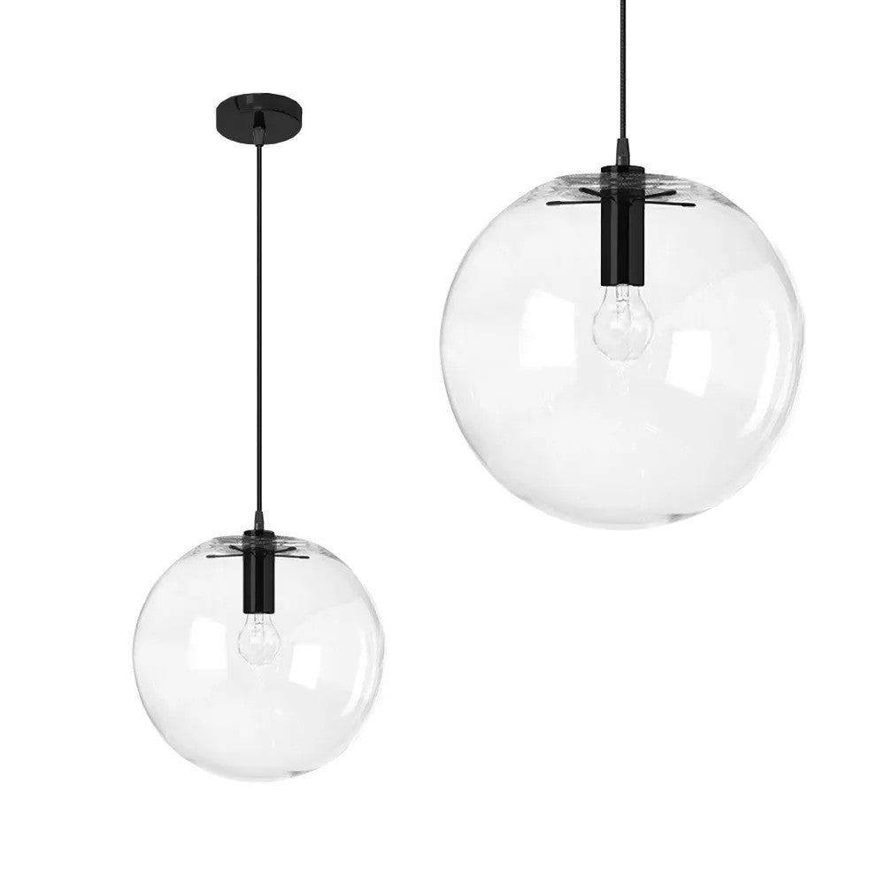 Lampa Sufitowa Wisząca Szklana Lassi 20 Cm APP306-1CP Czarna 1