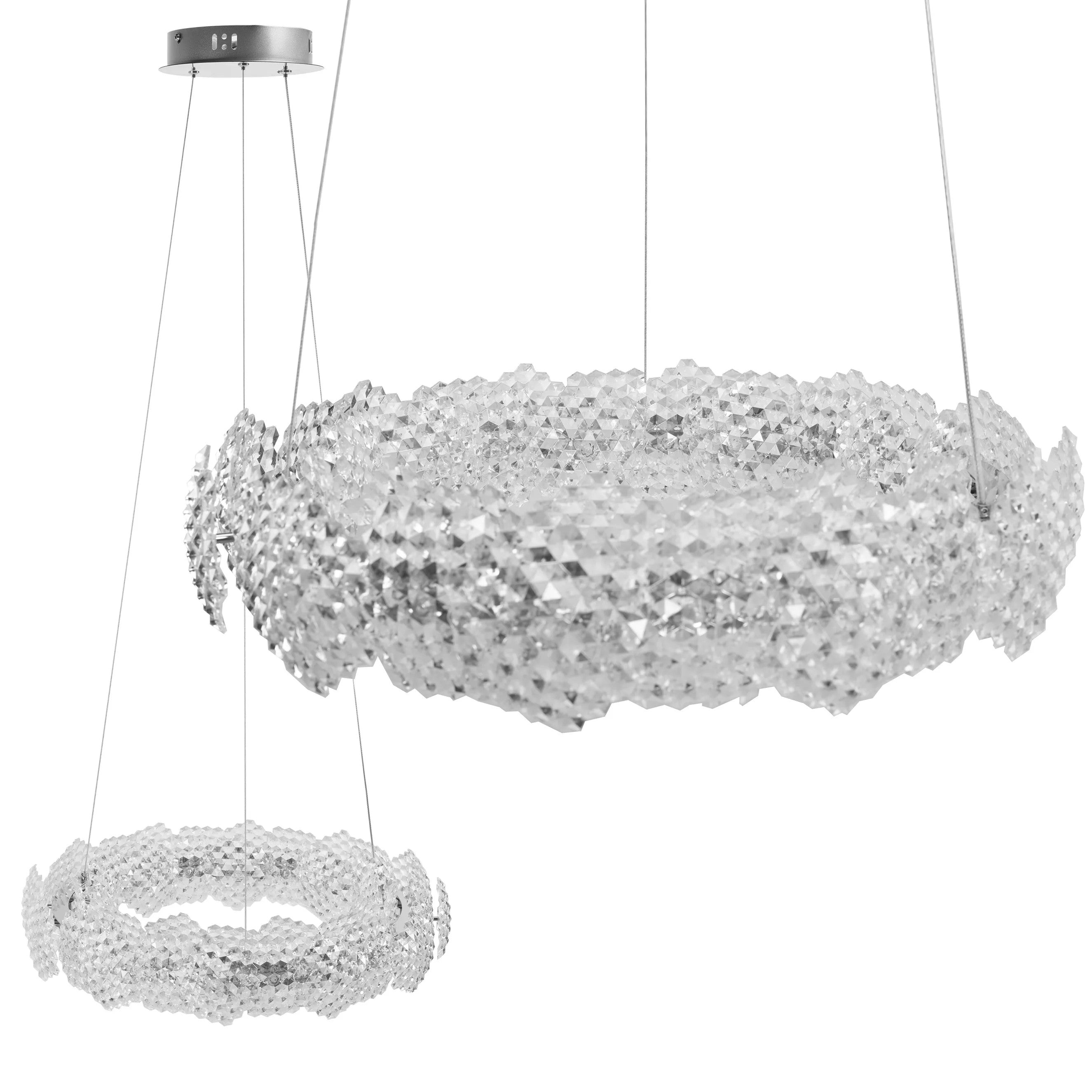 LAMPA WISZĄCA LED MS017-CP Chrom 57cm 1