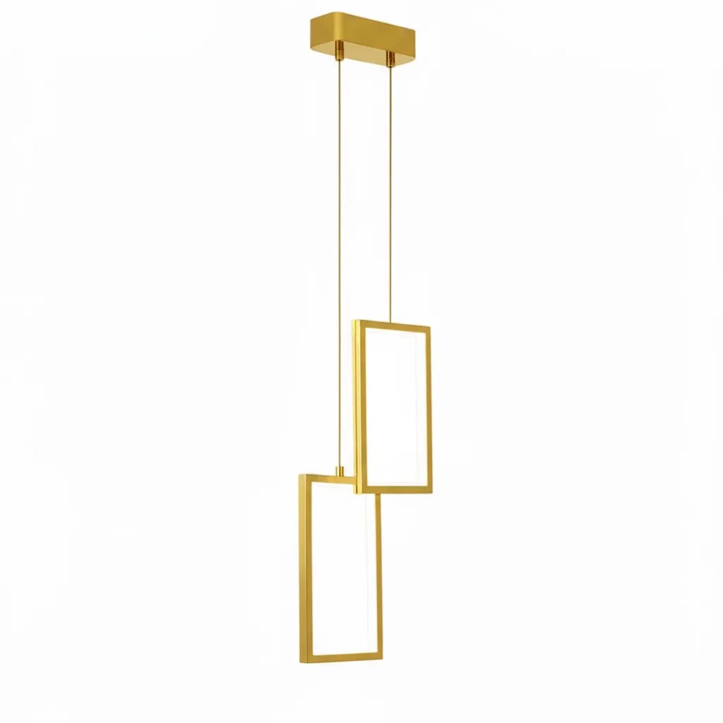 LAMPA SUFITOWA WISZĄCA LED LHJ086-2CP ZŁOTA 1
