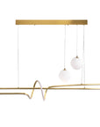 LAMPA SUFITOWA WISZĄCA LED LHJ039-CP ZŁOTA SZCZOTKOWANA 1