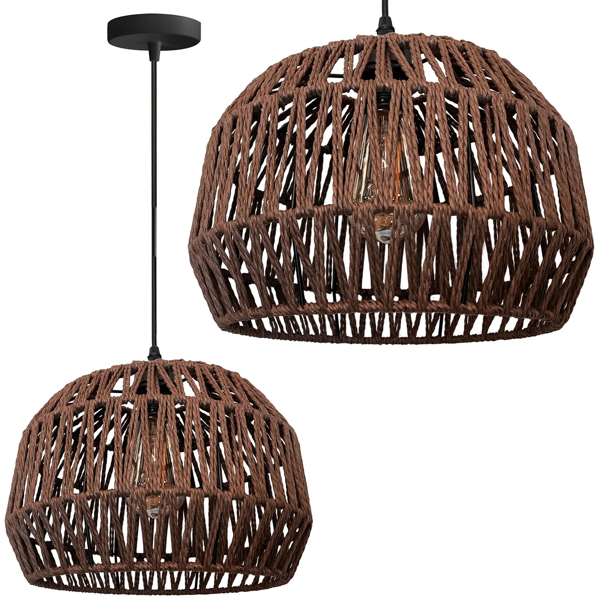 Lampa Wisząca Boho APP1292-1CP Brązowa 1