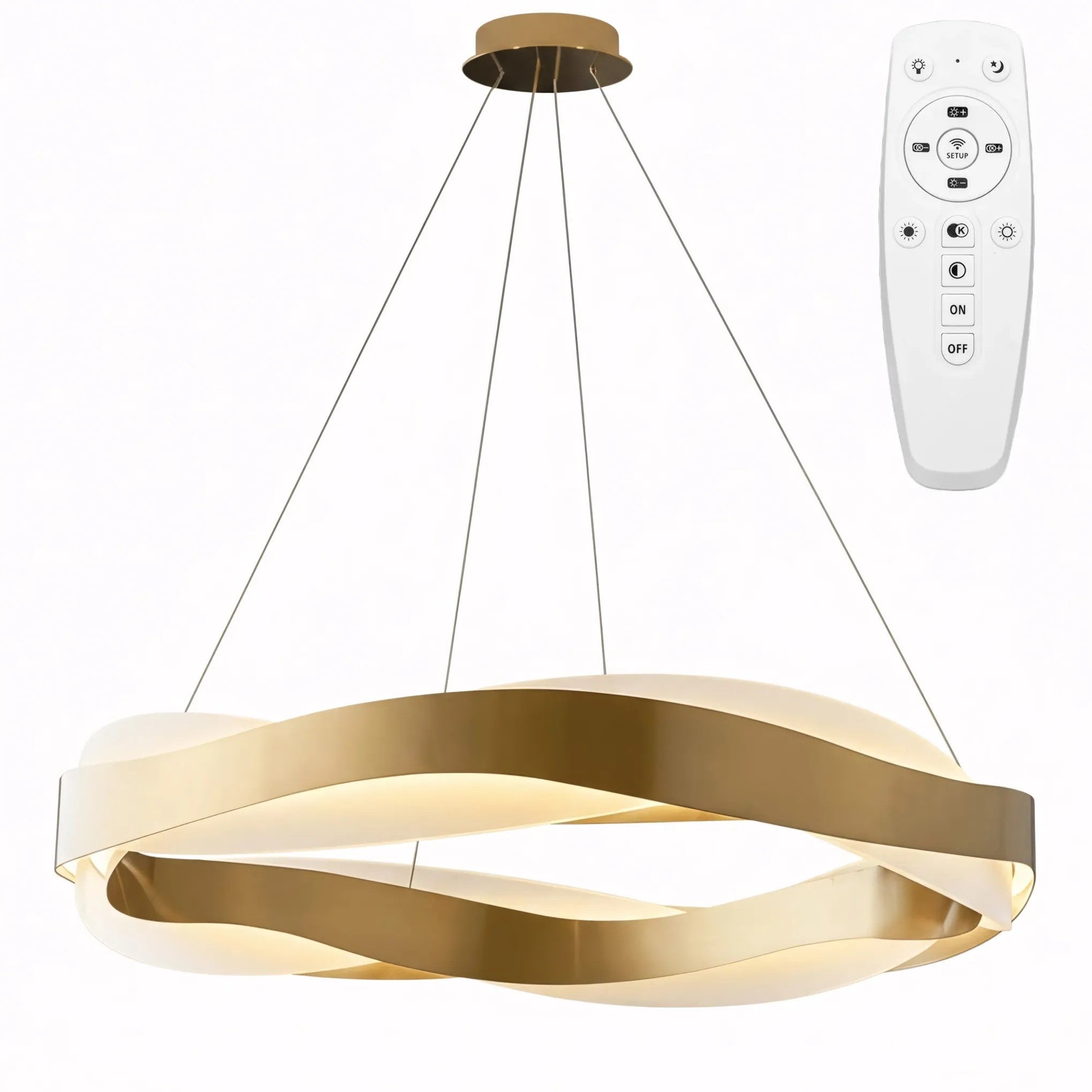 Lampa Wisząca LED APP1802-CP Złota Szczotkowana + Pilot 1