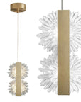Lampa Wisząca LED G148-2CP Gold Złota Szczotkowana 1