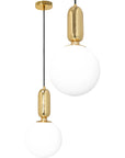 Lampa Sufitowa Wisząca Szklana Metalowa APP474-1CP Złota 1