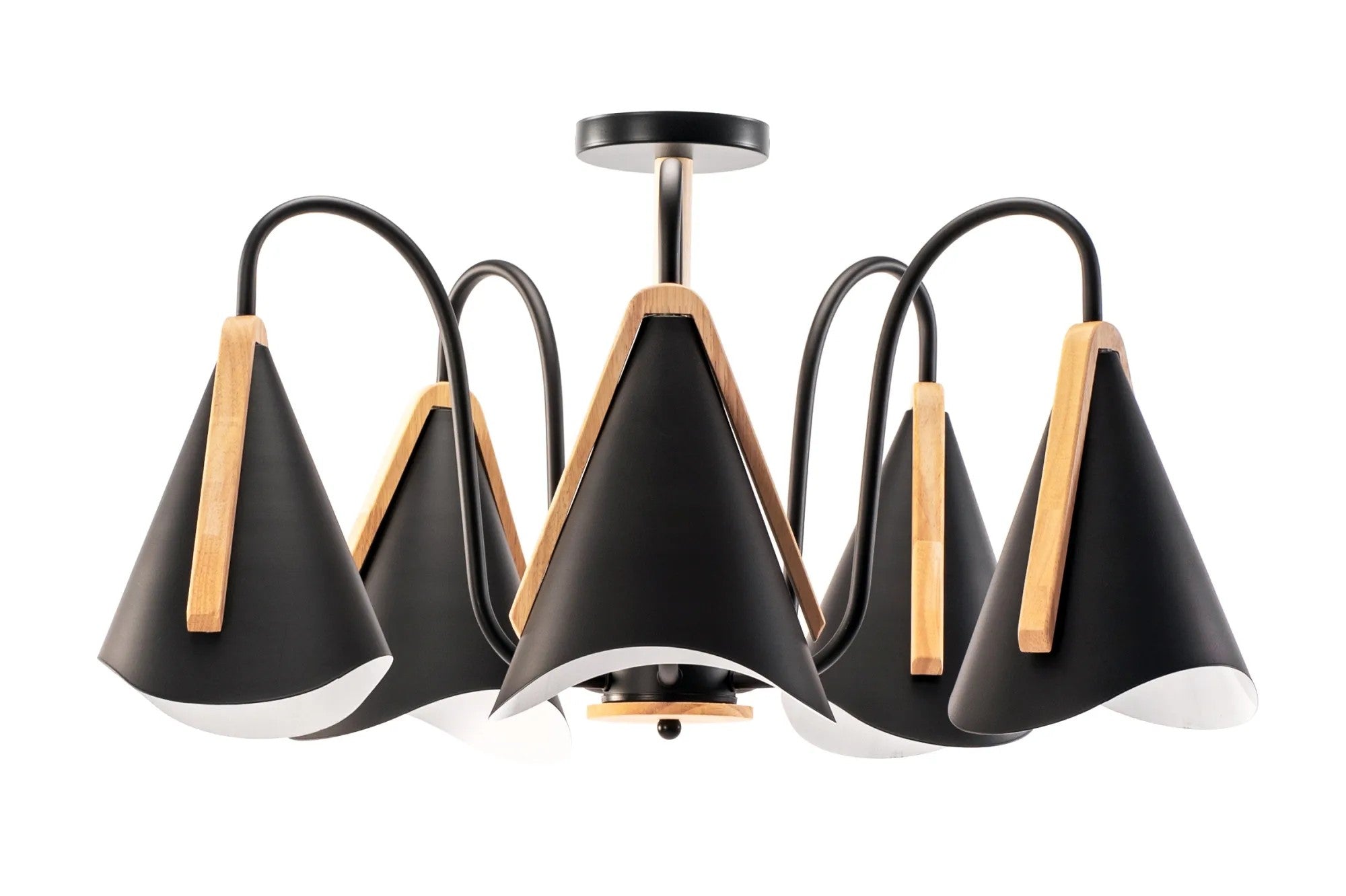 Lampa Sufitowa Skandynawska Pięcioramienna APP607-5C Czarna 1