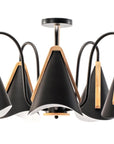 Lampa Sufitowa Skandynawska Pięcioramienna APP607-5C Czarna 1