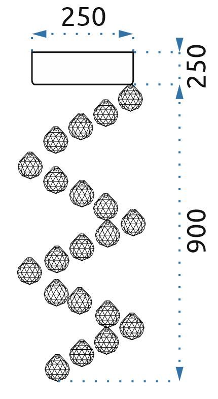 Lampa Kryształowa Plafon App779-3c