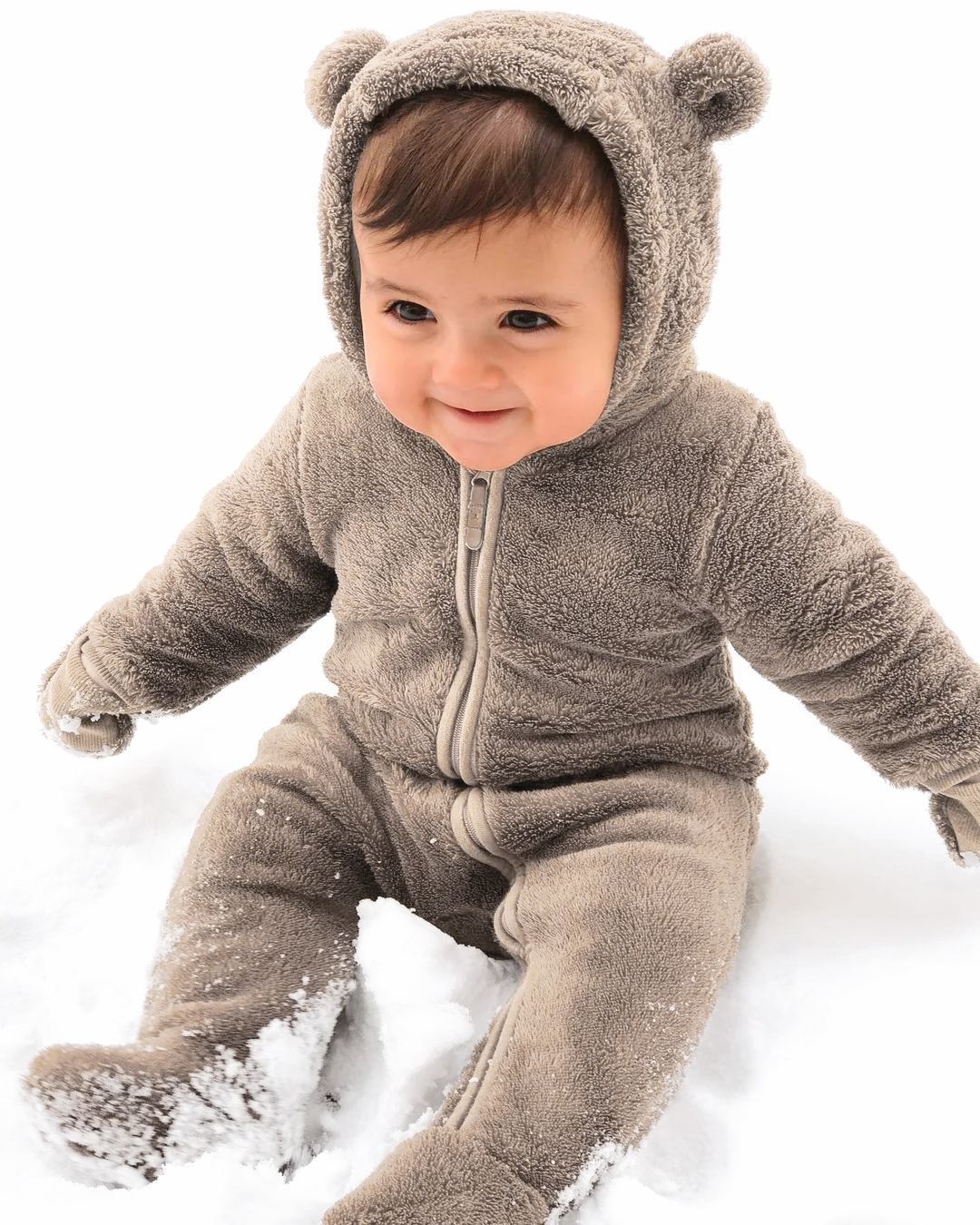 Kombinezon Dziecięcy Pluszowy Róż 3-6 m