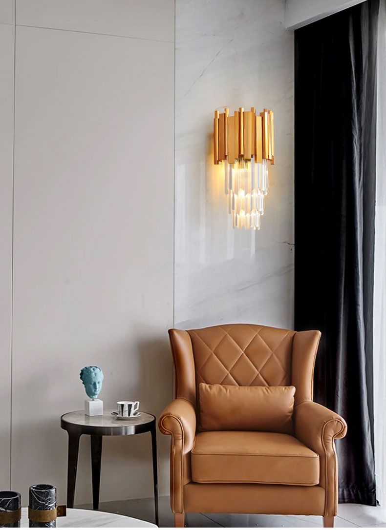 Lampa kryształowa kinkiet 312357 Złota