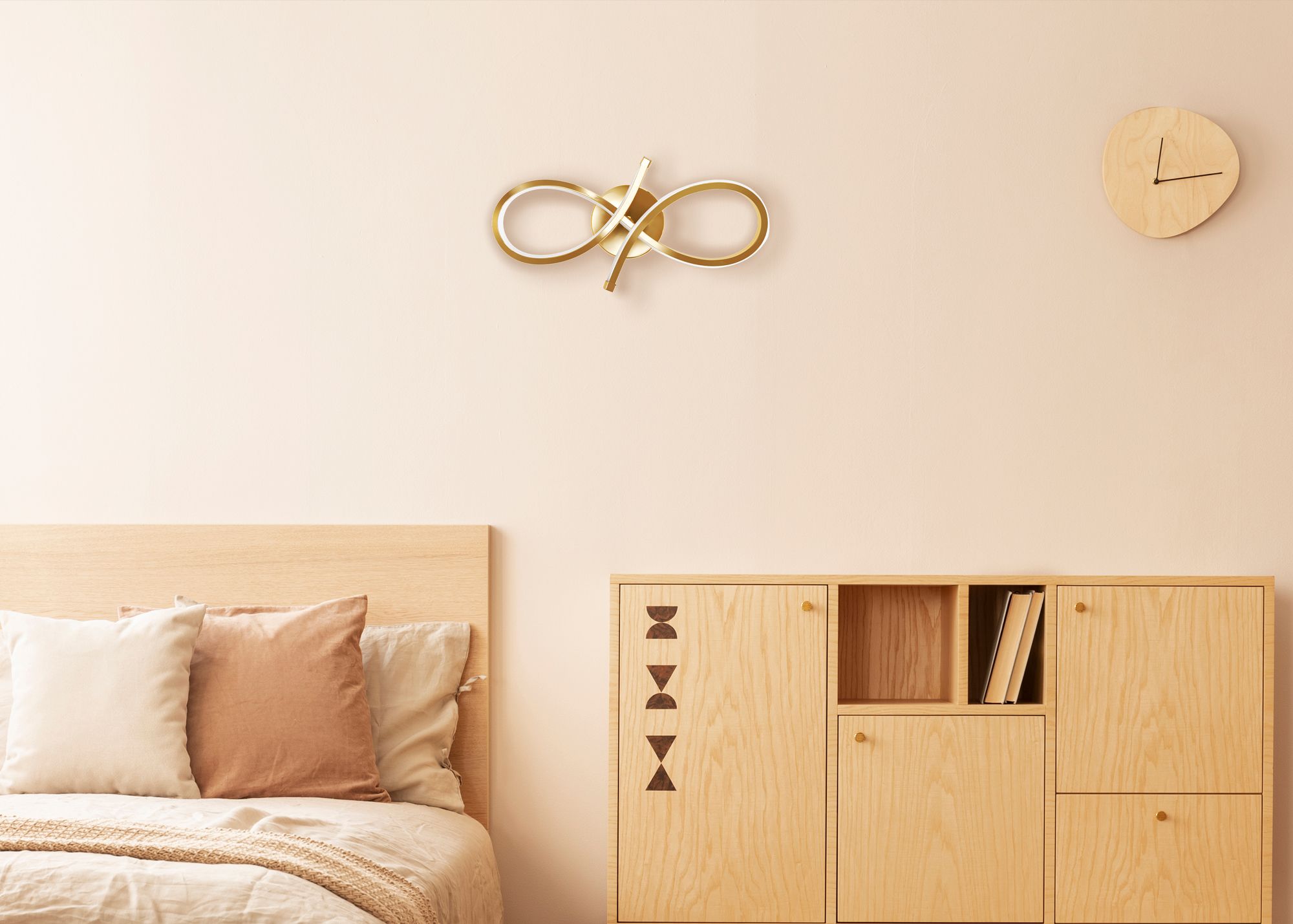 Lampa Ścienna Kinkiet Led App1051-w Złota