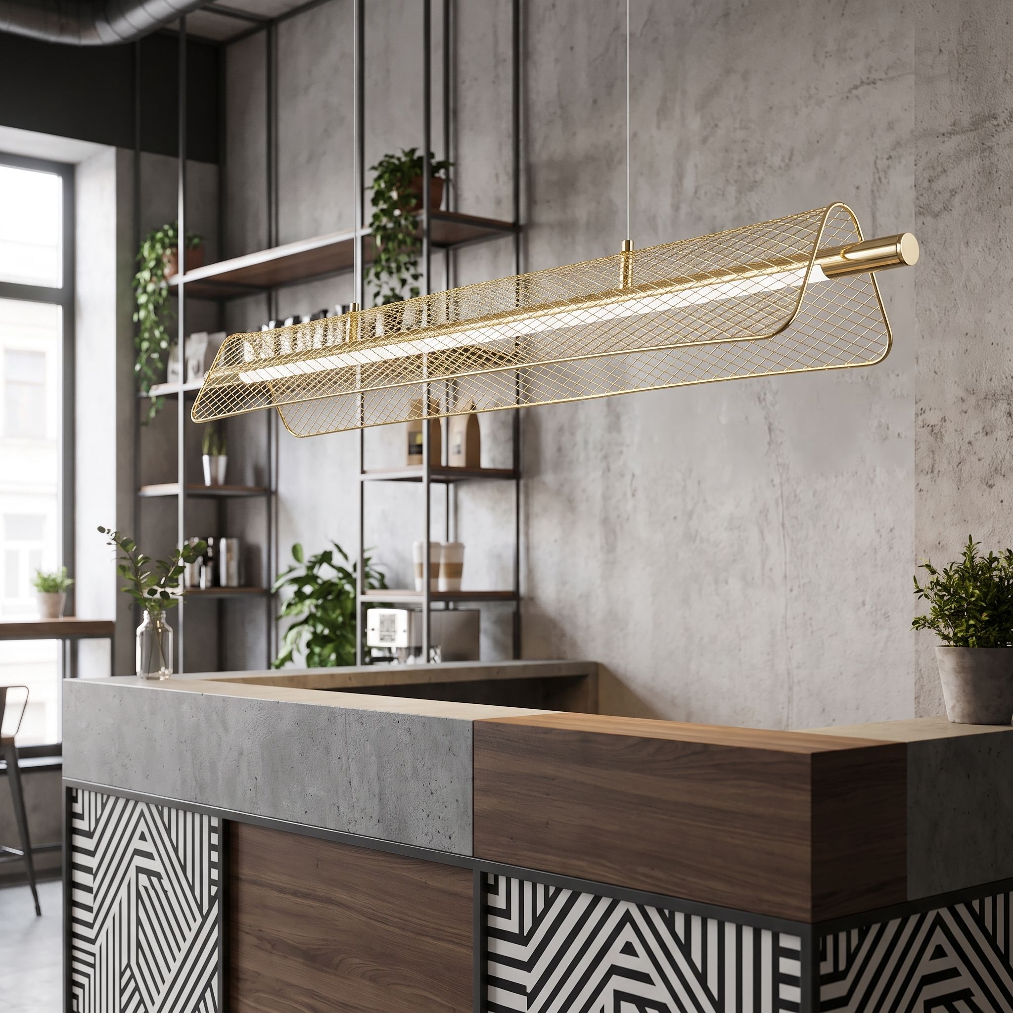 Lampa Sufitowa Wisząca LED APP1943-CP Złota 11