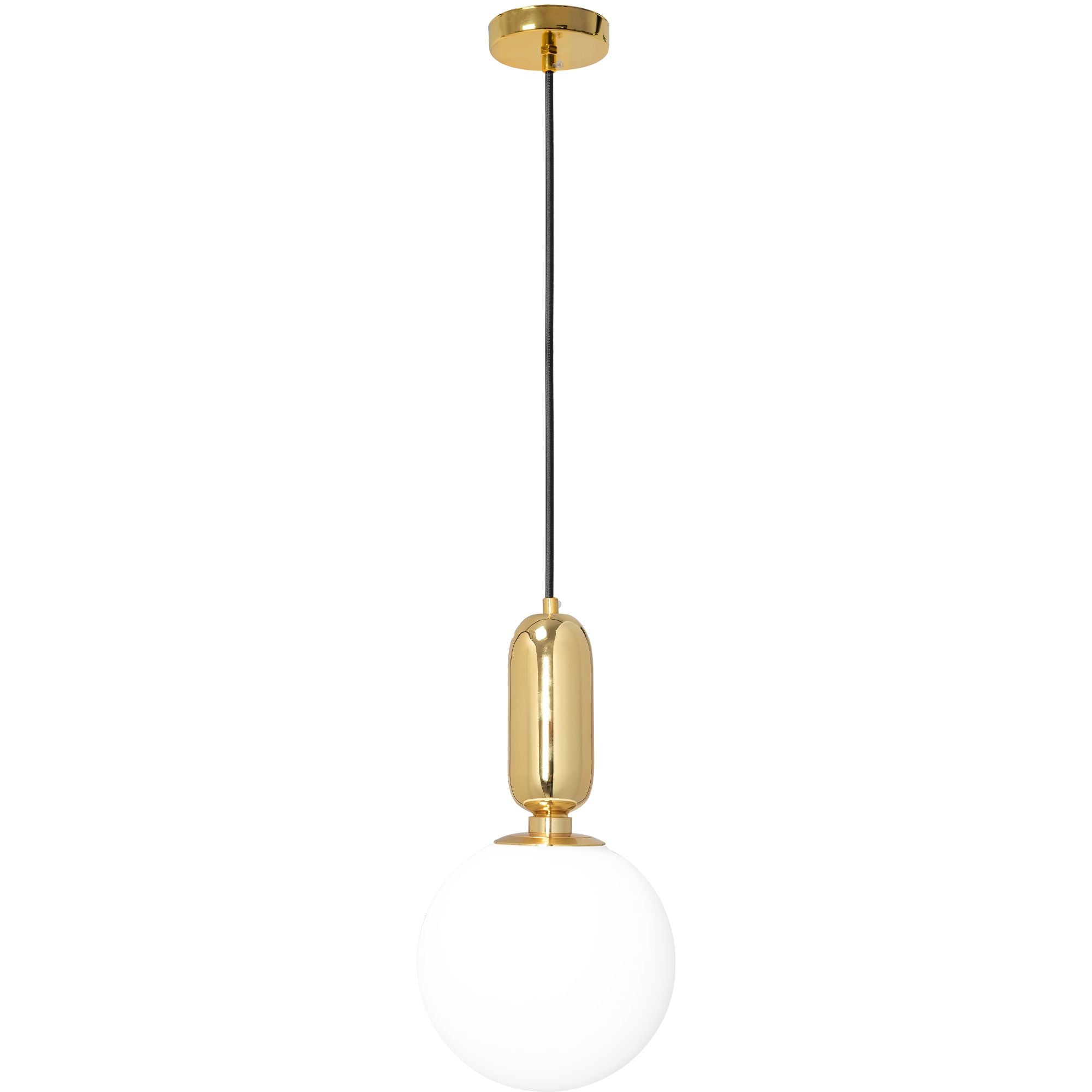 Lampa Sufitowa Wisząca Szklana Metalowa  APP474-1CP Złota